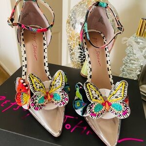 Betsey Johnson Colorful Butterfly Heels